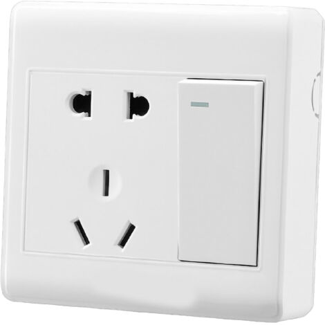 Prise électrique murale ultra-mince 5 trous ignifuge pour maison et bureau - Contrôle unique (1/5)