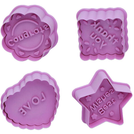 4 Pièces Emporte-Pièces 3D pour Biscuits de Noël et Thanksgiving, Moules à Pâtisserie DIY, Ustensiles de Cuisine (1/5)
