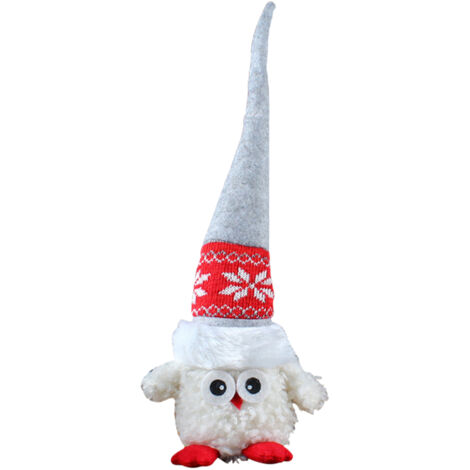 Peluche Hibou Lutin Mignon avec Long Chapeau, Décoration de Noël pour la Maison (1/5)