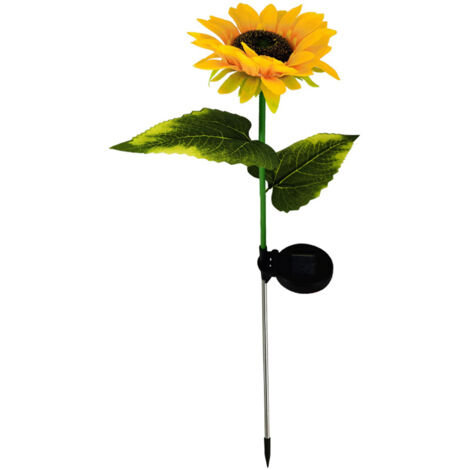 Lampes solaires extérieures en forme de tournesol, étanches LED pour jardin, terrasse ou cour, éclairage nocturne décoratif (1/5)