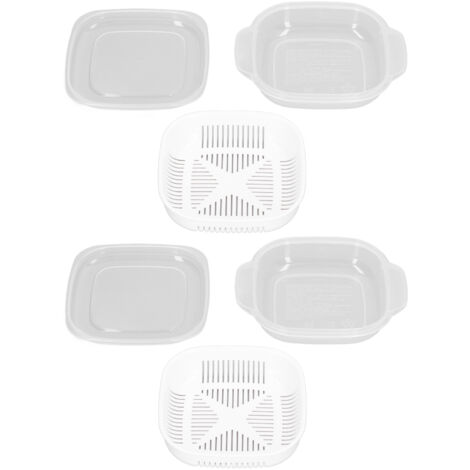 2 Pièces Boîte Bento Déjeuner 340ml Capacité Interne Détachable pour Réfrigérateur Maison Bureau Voyage Camping (1/5)