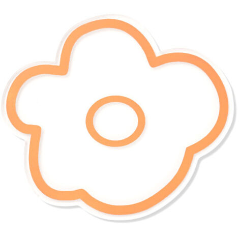 Sous-verre acrylique orange anti-dérapant - Fleur décorative transparente et stable - Protection contre la chaleur (1/5)
