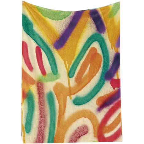 Couverture imprimée artistique douce et chaude, idéale pour salon et chambre, design moderne 100x120cm BL689-1 (1/5)