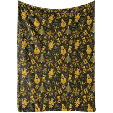 Couverture de Noël Douce et Lavable à la Machine, 80x100 cm - Idée Cadeau Fêtes avec Motifs Flocons (1/5)