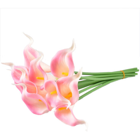 Fausse Fleur Calla Lily en PU Rose Clair pour Décoration Intérieure et Photographie (1/2)