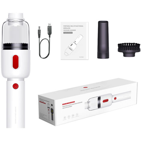 Aspirateur de Voiture Sans Fil Portable Mini Rechargeable pour Intérieur Auto Maison Cuisine (1/5)