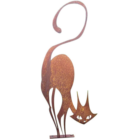 Piquet de Jardin en Forme de Chat en Métal - Décoration Extérieure Halloween pour Pelouse et Terrasse (1/5)