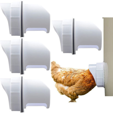 Distributeur de Nourriture Poulet DIY 3 Sorties pour Tonneau Poubelle Boîte Résistant aux Intempéries (1/5)