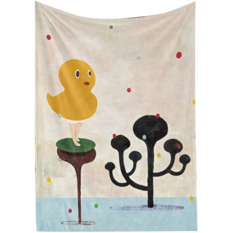 Couverture imprimée artistique 140x200 cm - Lavable en machine - Décoration moderne - Modèle BL681-5 (1/5)