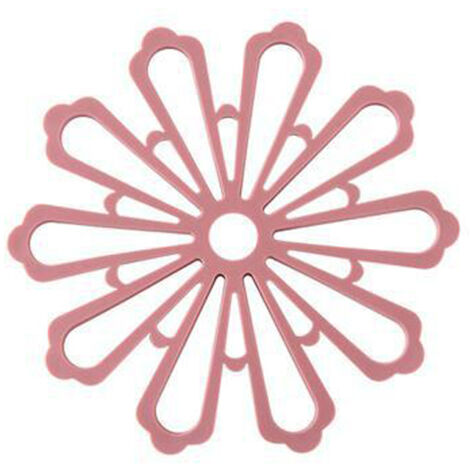 Sous-verre isolant anti-dérapant en forme de pétale creux pour bols et plats chauds (1/5)