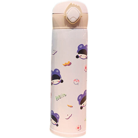 Gourde Isotherme en Acier Inoxydable 450ML - Design Cartoon, Portable pour Randonnée et Extérieur, Thermos Vacuum (1/2)