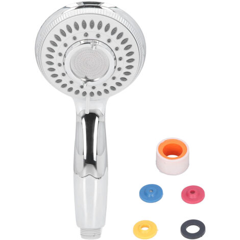 Tête de Douche Anti-Calcaire 4 Modes avec Flexible, Économiseur d'Eau en Plastique G1/2 (1/5)