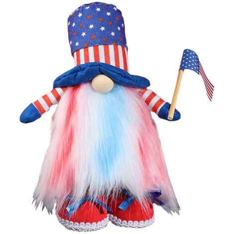 Nisse Américain sans Visage Décoration Fête Nationale 4 Juillet Jour des Vétérans (1/5)
