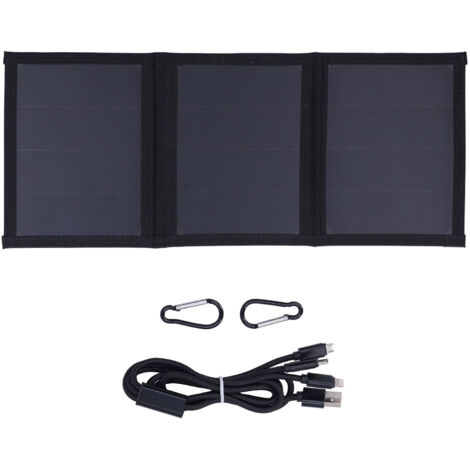 Chargeur Solaire Portable 14W Pliable USB - Haute Efficacité de Conversion, Panneau Solaire de Voyage (1/5)