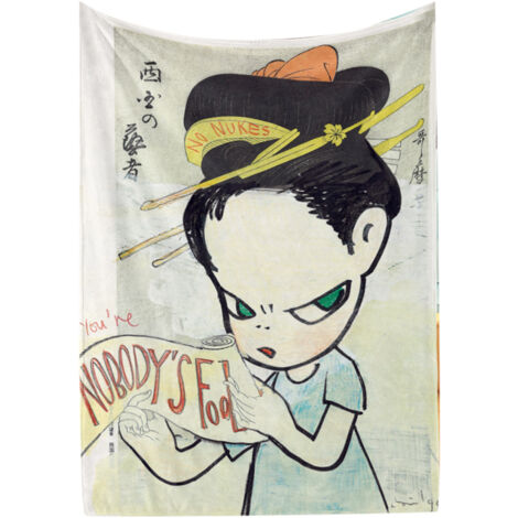 Couverture imprimée artistique respirante et douce pour bureau ou maison, design moderne, dimensions 80x100cm, modèle BL683‑4. (1/5)