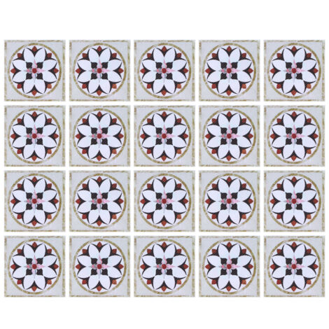 20 Autocollants Carrelage Adhésifs Imperméables Décoratifs pour Salle de Bain ou Cuisine (1/5)