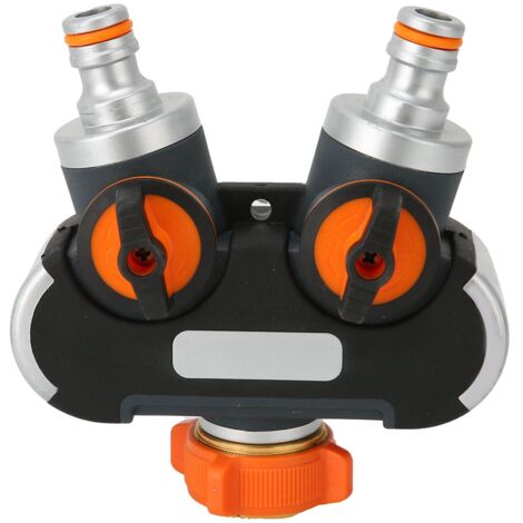 Diviseur de Robinet de Jardin à 2 Voies avec Valve pour Irrigation et Raccord Accessoire