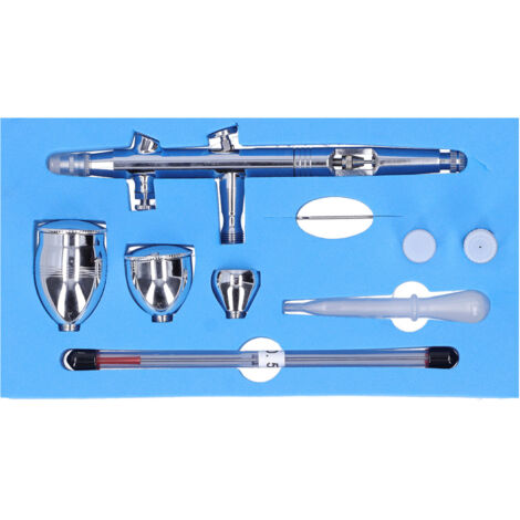 Pistolet aérographe professionnel G1/8 avec buses 0.2mm, 0.3mm, 0.5mm pour maquettes et art