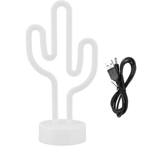 Cactus Lumière LED Néon Décoratif pour Chambre d'Enfants, Alimentation USB/Batterie (1/5)