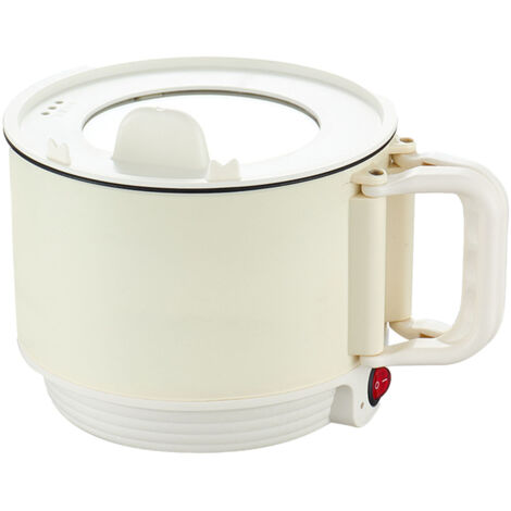 Mini Cuiseur Électrique Portable 220V - Marmite Chaude Rapide, Idéal pour Soupes, Nouilles et Steaks en Camping - Blanc (1/5)