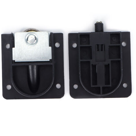 Roulement à Billes pour Porte Coulissante Silencieuse en Plastique Noir Accessoire Quincaillerie Meuble (1/5)