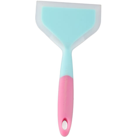 Spatule en Silicone Antiadhésive pour Cuisson, Omelette Japonaise, Pizza et Steak (Manche Bleu Ciel et Rose) (1/5)