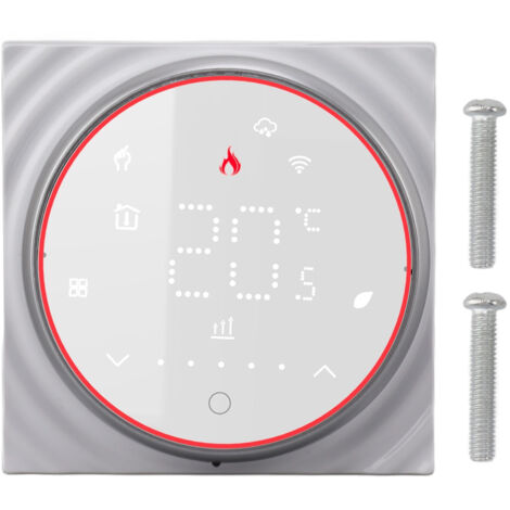 Thermostat Intelligent WiFi pour Chauffage - Contrôle par App et Voix, Programmable, Précision Élevée, Contact Sec, 95-240V, Blanc (1/5)