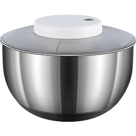 Centrifugeuse à Salade Grande Capacité 4500ml en Acier Inoxydable pour Légumes Feuillus et Fruits