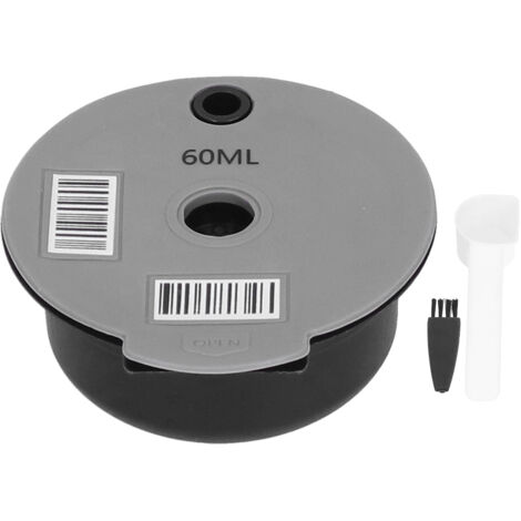 Capsule de Café Réutilisable avec Cuillère Brosse, Filtre à Café 60ML pour Maison Bureau Café (1/5)