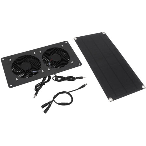 Ventilateur Solaire 10W Double Flux Haute Performance pour Serre, Abri, Poulailler, Étable - Énergie Solaire (1/5)