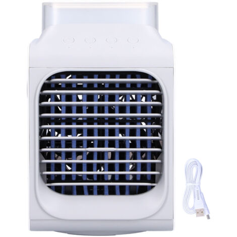 Ventilateur USB 350ml avec brumisateur, lumière nocturne et oscillation 90° - Rafraîchisseur d'air portable (1/5)