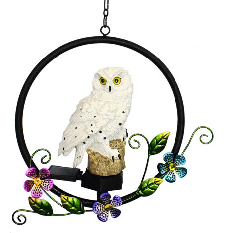 Lanterne Solaire Extérieure Hibou en Résine Étanche pour Jardin Décoratif (1/5)