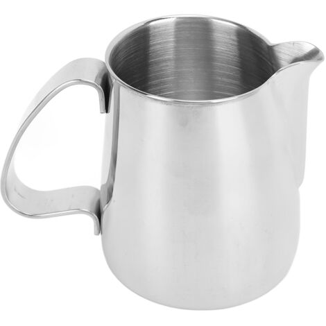 Tasse à lait 304 Inox Bec pointu anti-gouttes Mousseur intégré Pichet vapeur café 350ml (1/5)
