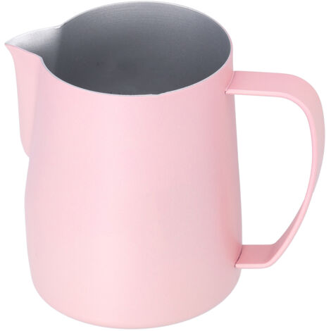Pichet à lait inoxydable 304, 600ml, rose, pour mousse à café et latte (1/5)