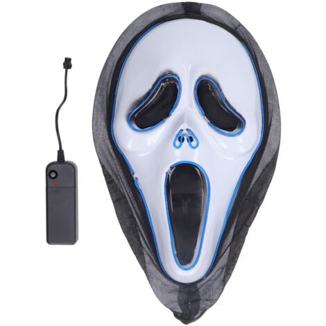 Masque Halloween Respirant Style Crâne en PVC Anti-Lumière Bleue (1/5)