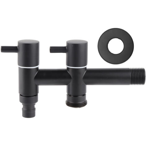 Robinet d'Eau Allongé pour Lave-Linge en Acier Inoxydable, Raccord G1/2 pour Bassin de Serpillière (1/5)