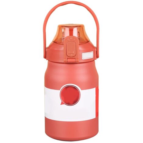 Gourde Isotherme en Acier Inoxydable 316, 1L Rouge Vermillon, Bouteille d'Eau Sportive Grande Taille pour Randonnée (1/5)