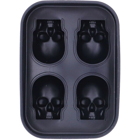 Moule à Glaçons Crâne 4 Cases Anti-Adhésif pour Bar Maison Restaurant (1/5)
