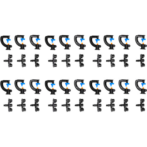 20 Pièces Buse d'Arrosage G Type 180° Irrigation par Brumisation pour Tuyau 4/7 (1/5)