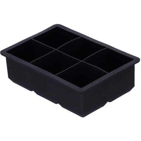 Bac à glaçons silicone 6 cases avec couvercle pour boissons, whisky et vin (1/5)