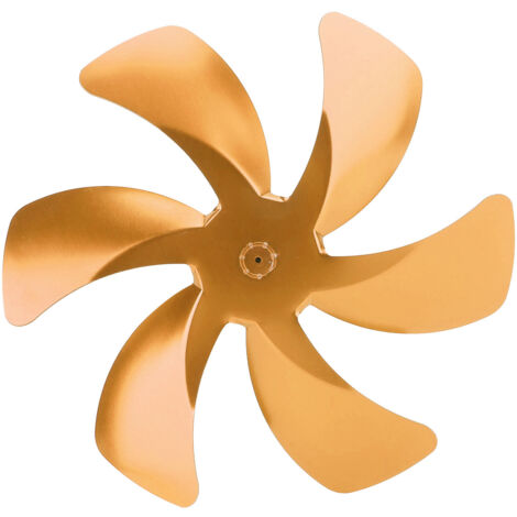 Ventilateur de poêle 6 pales en alliage d'aluminium - Améliore la circulation d'air chaud - Remplacement pour ventilateur de cheminée - Doré (1/5)