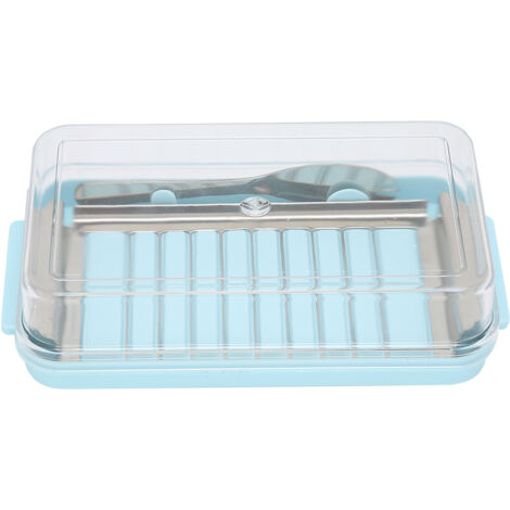 Boîte de Rangement à Fromage en Acier Inoxydable avec Couvercle Transparent - Découpeur de Beurre pour Cuisine (1/5)