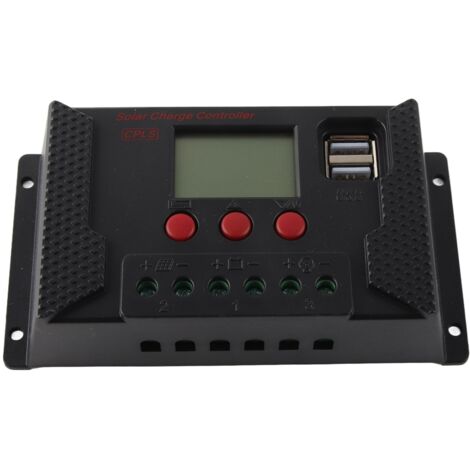 Régulateur de Charge Solaire 30A 12V/24V avec 2 Ports USB et Contrôle Intelligent de Batterie (1/5)