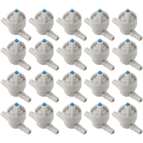 20 Pièces Valve Anti-Goutte pour Système d'Irrigation, Haute Résistance à la Pression, Double Diamètre 6mm, Accessoires Jardin et Pelouse (1/5)
