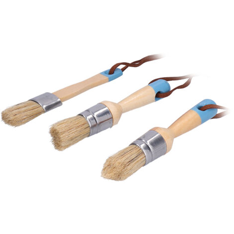 3 Pinceaux en Bois pour Peinture Murale et Meubles, Idéal Décor Maison et Projets DIY (1/5)