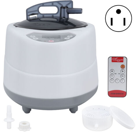 Pot de vapeur corporel 1000W 2.0L pour spa et détox, portable avec prise US 110V (1/5)
