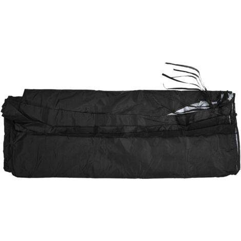 Toile d'ombrage imperméable en oxford pour meubles de jardin, protection UV terrasse extérieure - Noir (1/5)