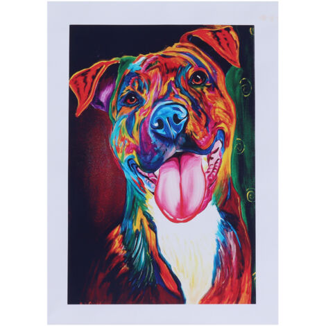 Tableau Toile Moderne Motif Chien Mignon Décor Salon Chambre sans Cadre (1/5)