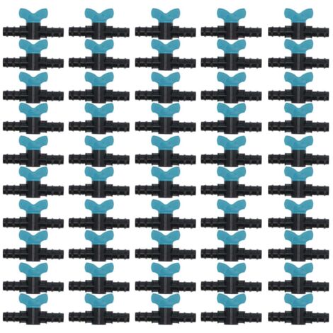 50 Pièces Raccord à Bille d'Irrigation en Plastique pour Tuyau de 12mm, Valve de Jardin 10x5.5x2.5cm (1/5)