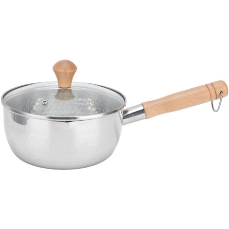 Casserole Inox avec Couvercle et Poignée Unique pour Cuisine - Petit Modèle